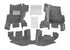 BedRugBedRug BRTJ97F JEEP BEDRUG 97 - 06 JEEP TJ/LJ FRONT 3PC FLOOR KIT (W CNTR CNSL) - HT SHLDS