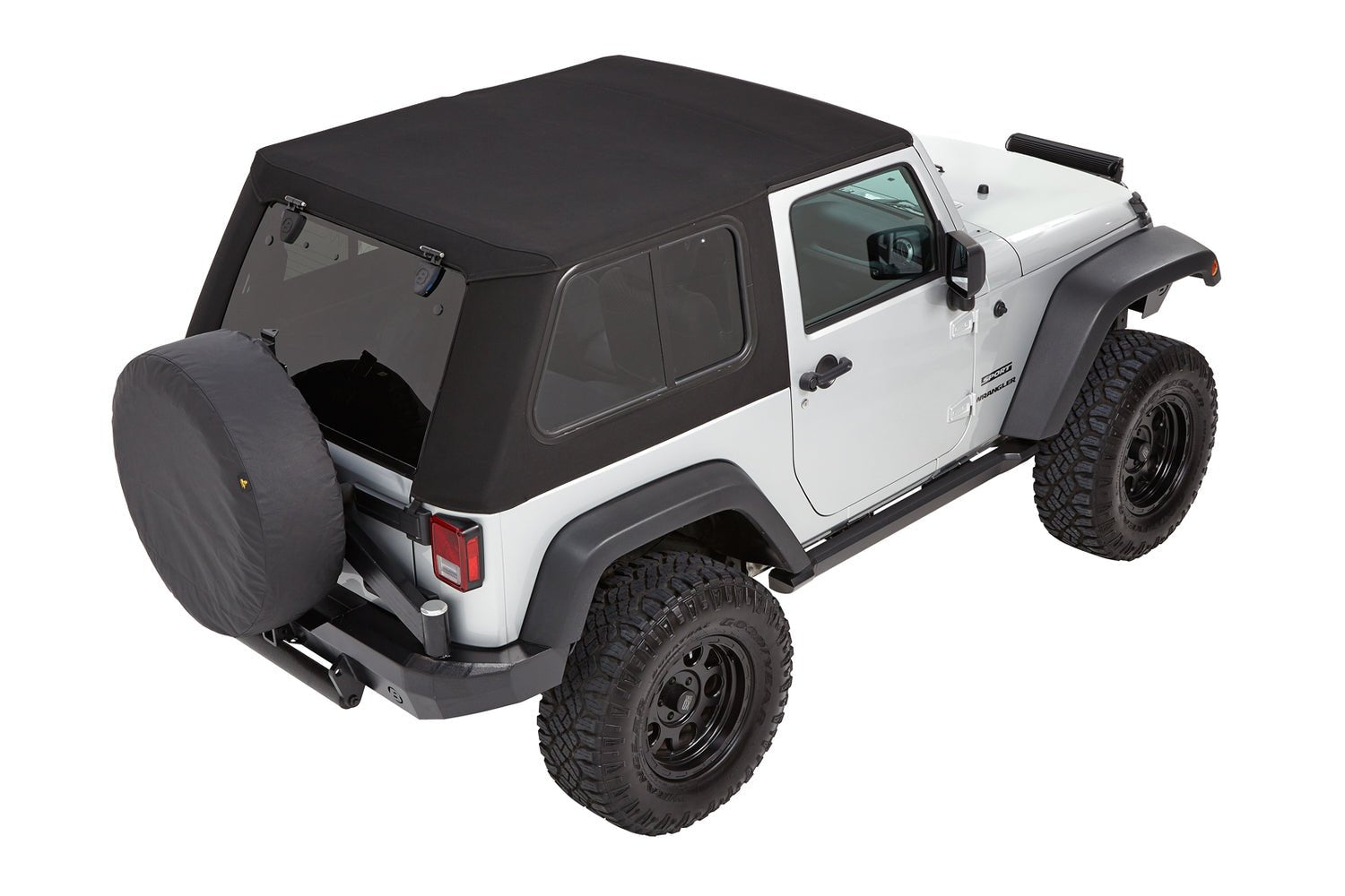 BestopBestop Black Twill Trektop Pro Hybrid Slantback Soft Top | Fits 2007 - 2017 Jeep Wrangler 2018 Jeep Wrangler JK 2 Door Models
