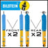 BilsteinBilstein B6 4600 Front & Rear Monotube Shocks fit 97 - 06 Jeep Wrangler 4.5" Lift