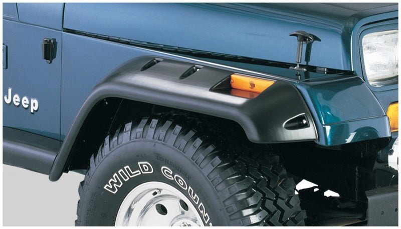 BushwackerBushwacker 87 - 95 Jeep Wrangler Cutout Style Flares 2pc Cutting Optional Not Renegade - Black