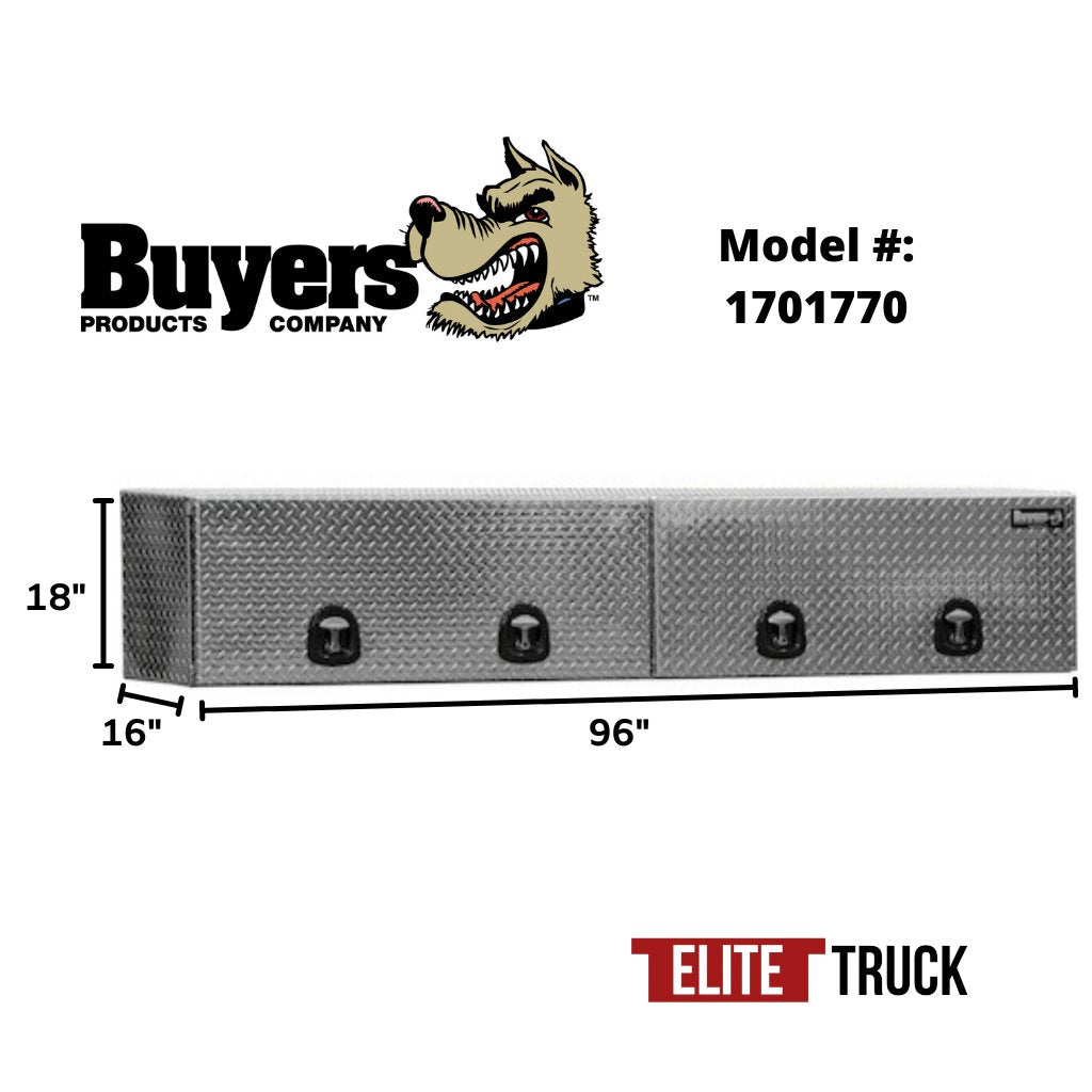 Buyers ProductsBuyers Products 18x16x96 Aluminum Top Mount Truck Box with Flip - Up Door 1701770