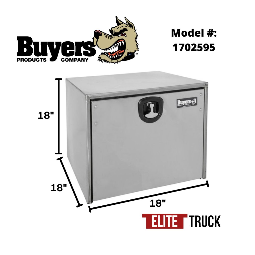 Buyers ProductsBuyers Products 18x18x18 Stainless Steel Underbody Truck Box With Polished Stainless Steel Door 1702595