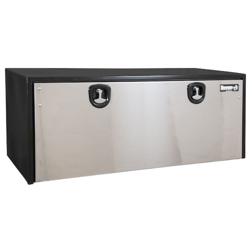 Buyers ProductsBuyers Products 18x18x60 Inch Black Steel Underbody Truck Box With Stainless Steel Door 1702715