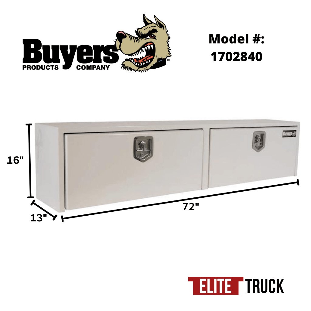 Buyers ProductsBuyers Products 16x13x72 Inch White Steel Top Mount Truck Box 1702840