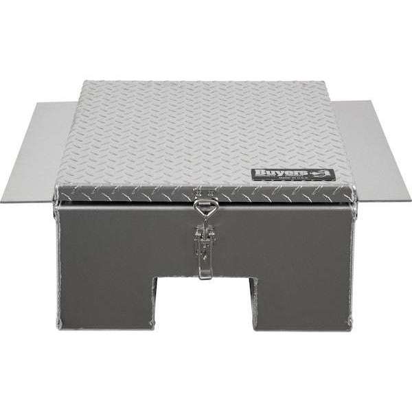 Buyers ProductsBuyers Products 12x24x22 Inch Diamond Tread Aluminum In - Frame Truck Tool Box with Notched Bottom 1705381