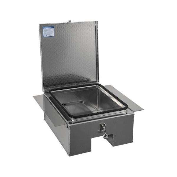 Buyers ProductsBuyers Products 12x24x22 Inch Diamond Tread Aluminum In - Frame Truck Tool Box with Notched Bottom 1705381