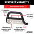 Midwest Aftermarket - Upgrade Your Ride with Aries Black Bull Bar for Toyota Tacoma