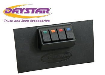Daystar07 - 10 Jeep Wrangler JK Lower Switch Panel Including 4 Switches Daystar