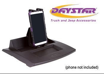 Daystar07 - 10 Upper Dash Panel W/ Large I Phone and I Phone Plus Mini Pad Mount Black Daystar