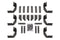 Dee ZeeDeezee 13 - 23 Dodge Ram Running Board Rough Step Bracket Kit