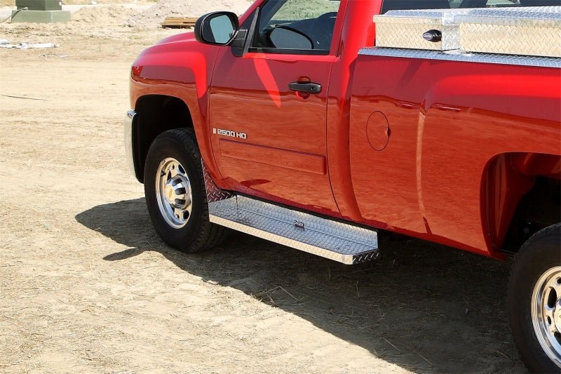 Dee ZeeDeezee 99 - 2010 Ford SuperDuty Running Board Cab Section Brite - Tread Aluminum