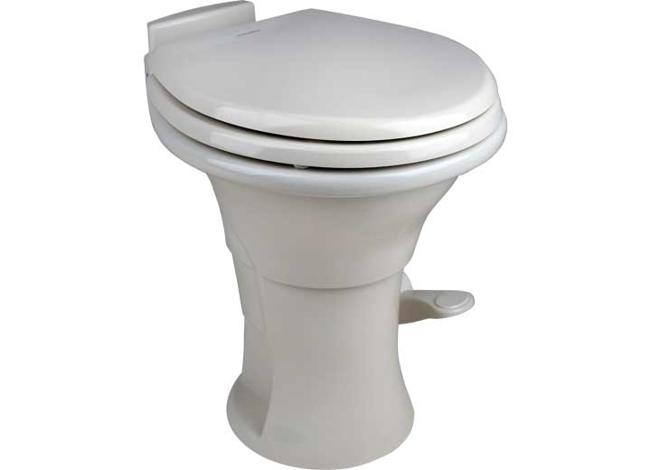 Dometic USADometic USA 310 Standard Toilet With Power Flush And Slow Close Seat Cover 19.75in Height White Oblong Shaped For RV