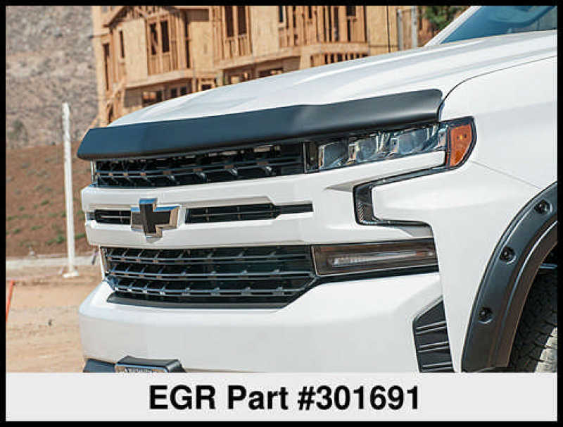 EGREGR 2019 Chevy 1500 Super Guard Hood Guard - Dark Smoke