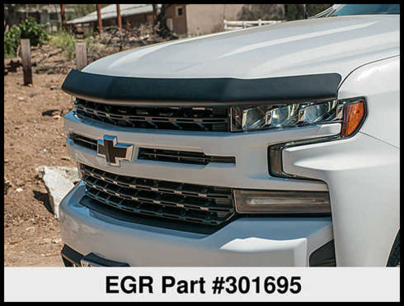 EGREGR 2019 Chevy 1500 Super Guard Hood Guard - Matte