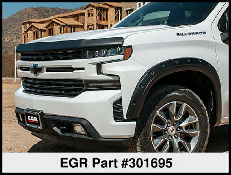 EGREGR 2019 Chevy 1500 Super Guard Hood Guard - Matte