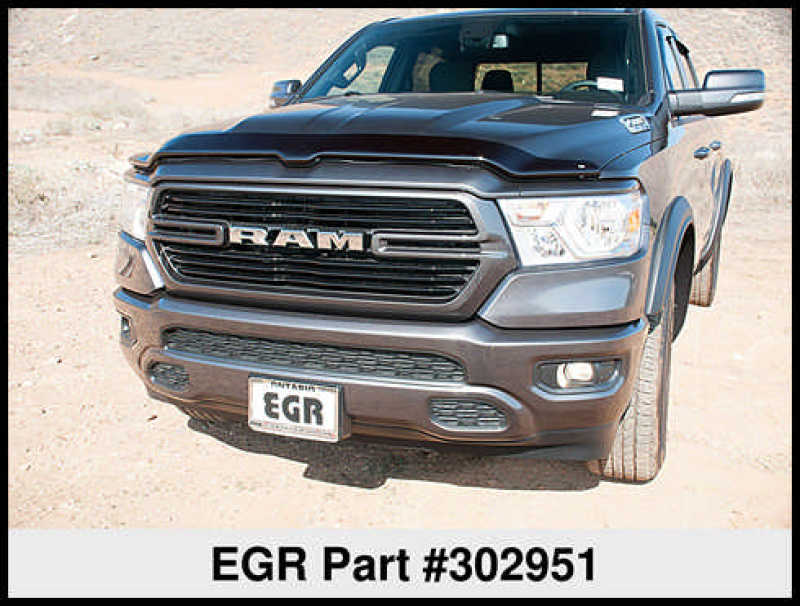 EGREGR 2019 Dodge Ram 1500 Superguard Hood Shield - Dark Smoke