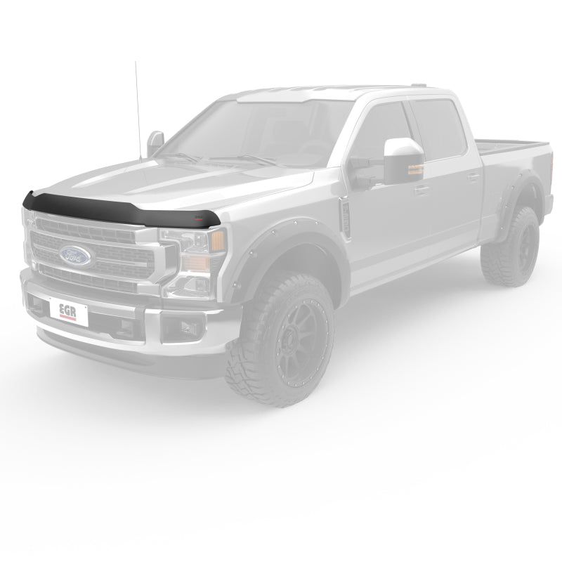 EGREGR 17+ Ford F - 250/F - 350 Superguard Hood Shield - Smoke Finish