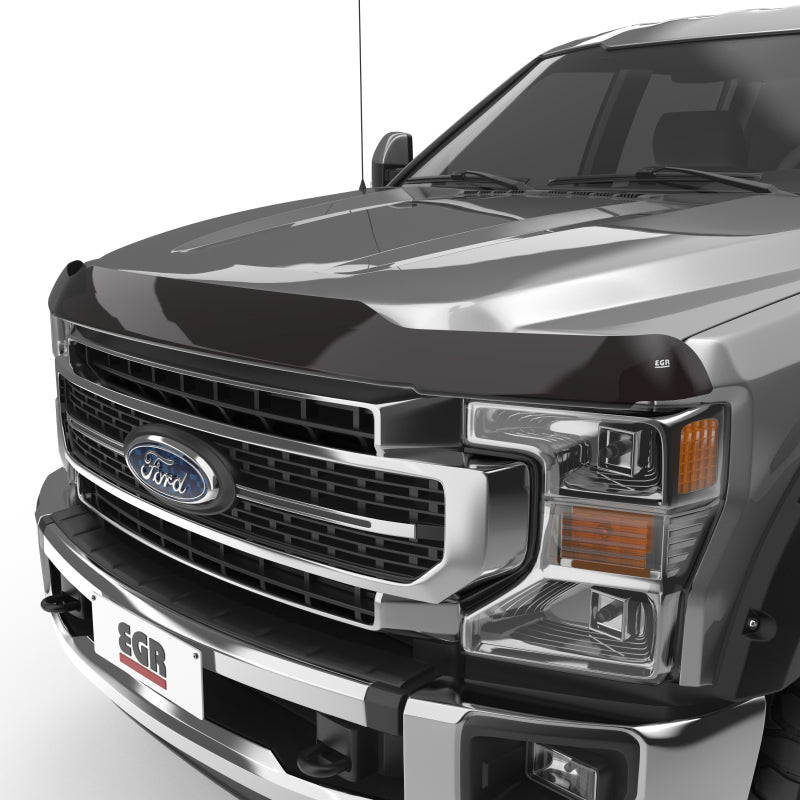 EGREGR 17+ Ford F - 250/F - 350 Superguard Hood Shield - Smoke Finish