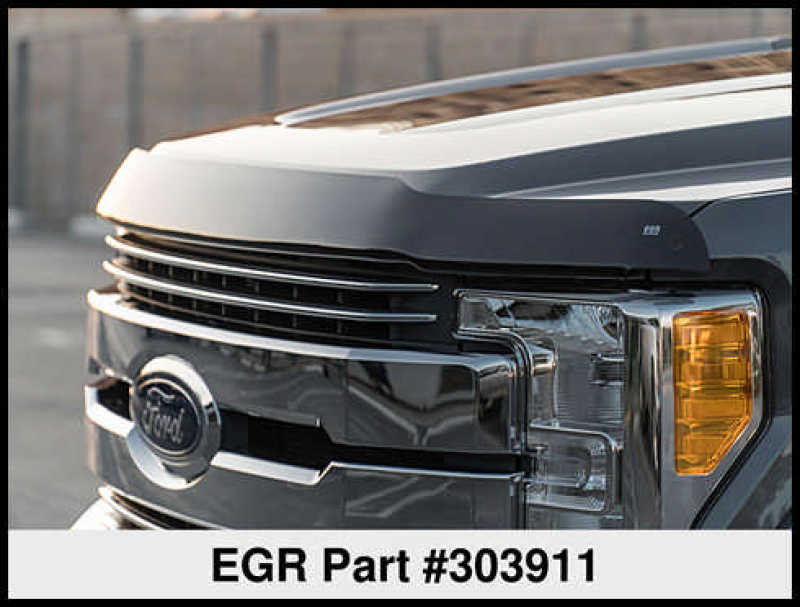 EGREGR 17+ Ford F - 250/F - 350 Superguard Hood Shield - Smoke Finish