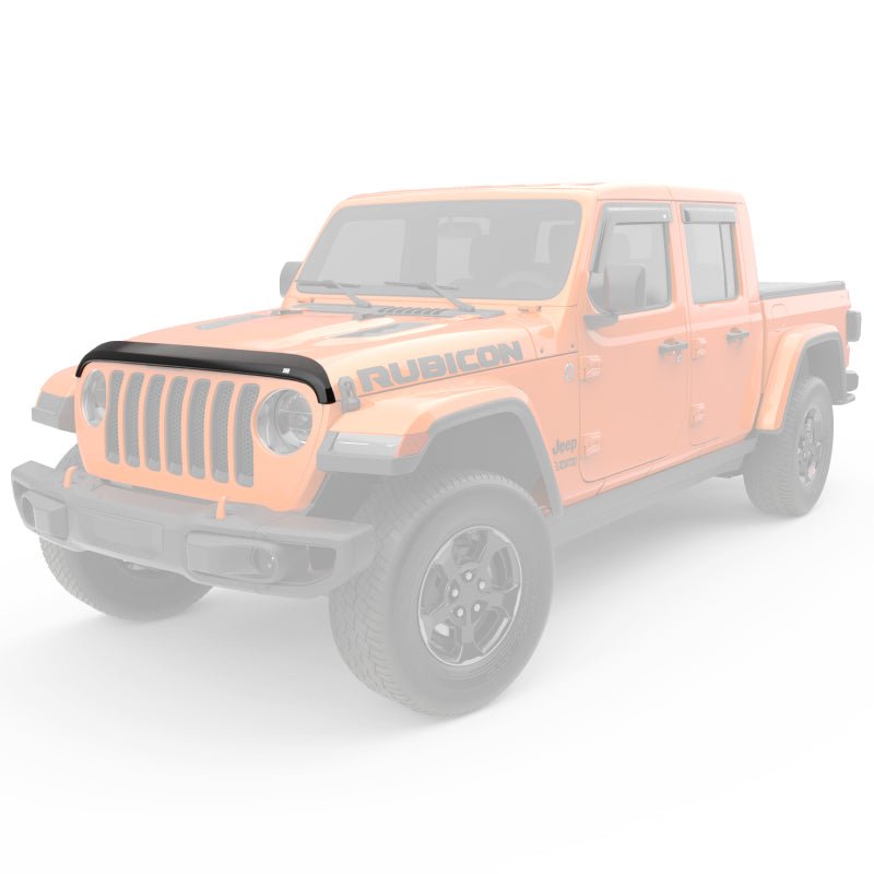 EGREGR Jeep 2018+ Wrangler / 2020+ Gladiator Superguard Hood Shield - Dark Smoke (305251)