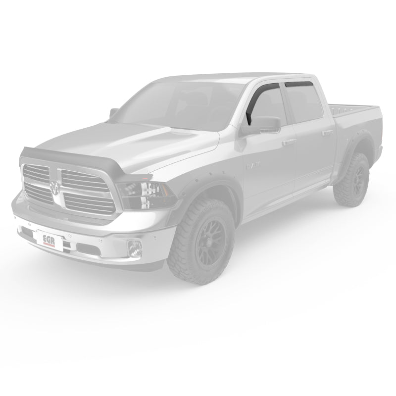 EGREGR 09 - 13 Dodge Ram 1500/2500/3500 Crew Cab In - Channel Window Visors - Set of 4 - Matte (572755)