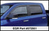 EGREGR 2019 Dodge Ram 1500 Crew Cab SlimLine In - Channel Window Visors Set of 4 - Dark Smoke