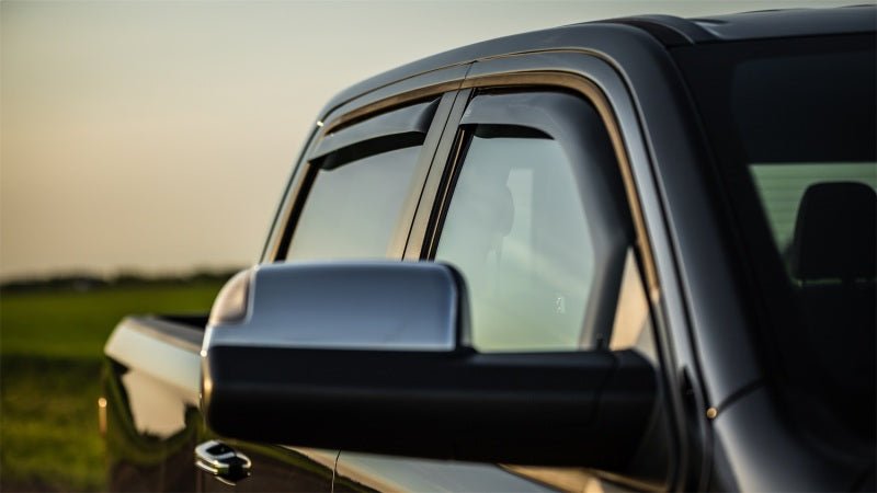 EGREGR 2019 Dodge Ram 1500 Crew Cab SlimLine In - Channel Window Visors Set of 4 - Dark Smoke