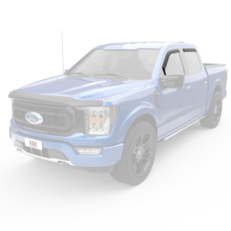 EGREGR 15+ Ford F150 Crew Cab In - Channel Window Visors - Set of 4 - Matte (573495)