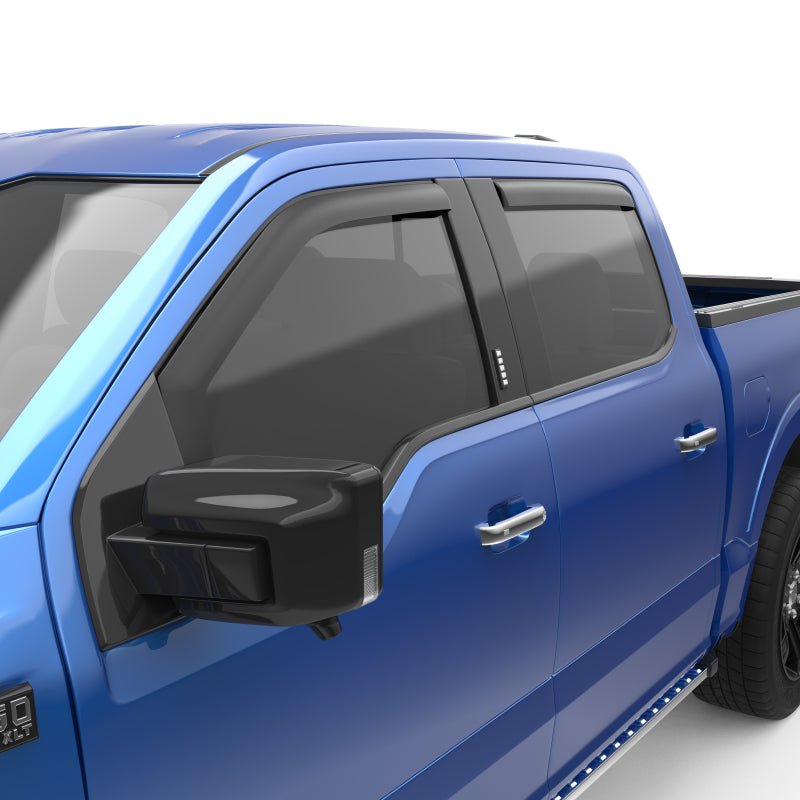 EGREGR 15+ Ford F150 Crew Cab In - Channel Window Visors - Set of 4 - Matte (573495)