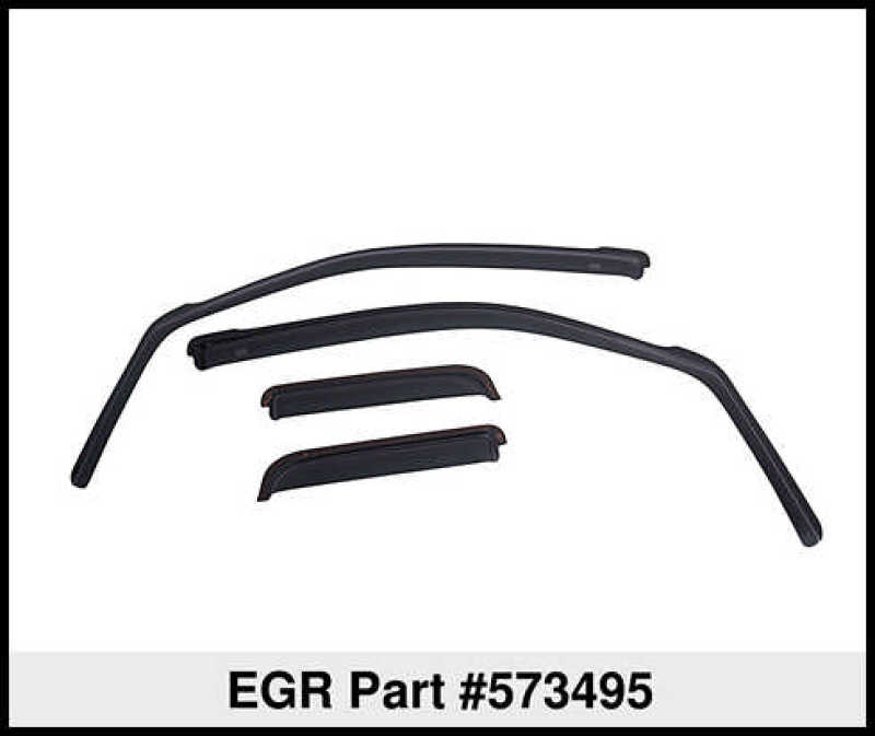 EGREGR 15+ Ford F150 Crew Cab In - Channel Window Visors - Set of 4 - Matte (573495)