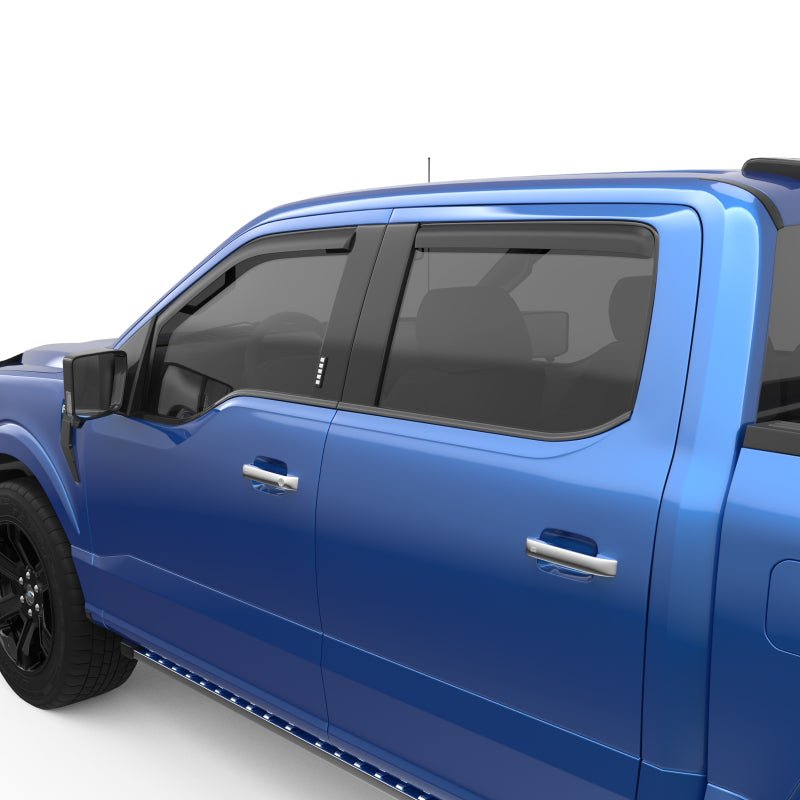 EGREGR 15+ Ford F150 Crew Cab In - Channel Window Visors - Set of 4 - Matte (573495)