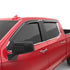 EGREGR 2019 Chevy 1500 Crew Cab Tape - On Window Visors - Set of 4 Dark Smoke
