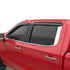 EGREGR 2019 Chevy 1500 Crew Cab Tape - On Window Visors - Set of 4 Dark Smoke