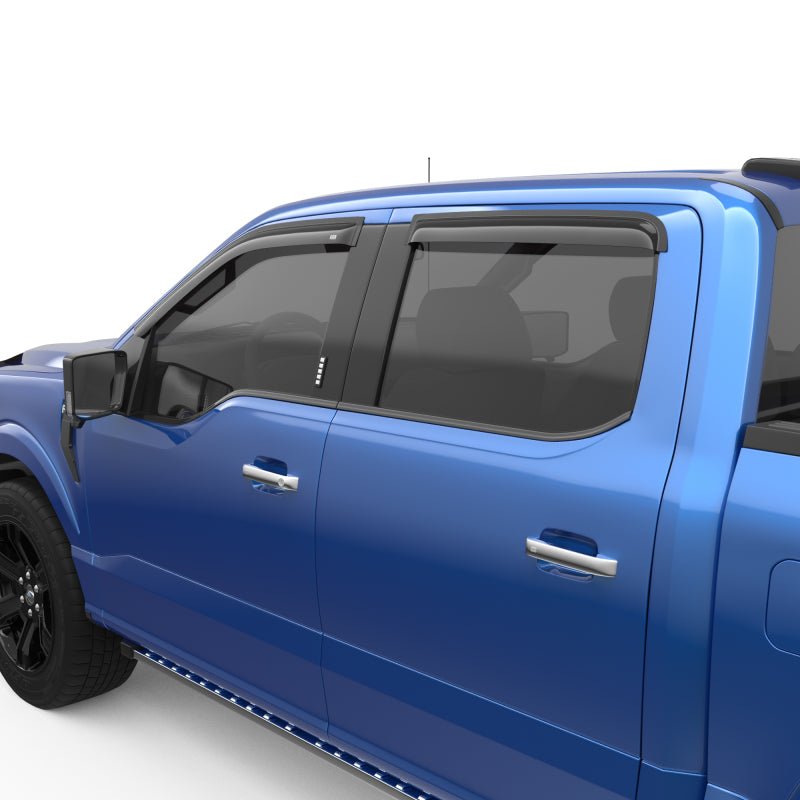 EGREGR 15+ Ford F150 Crew Cab Tape - On Window Visors - Set of 4