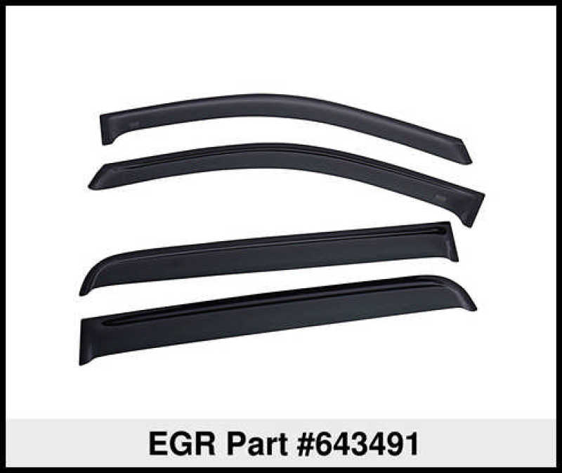 EGREGR 15+ Ford F150 Crew Cab Tape - On Window Visors - Set of 4