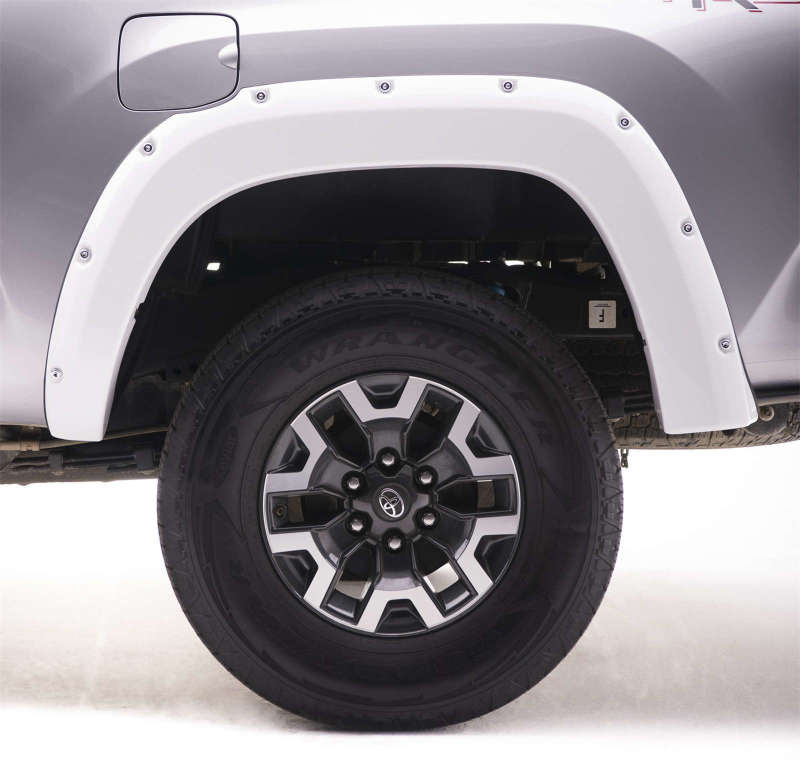EGREGR 16+ Toyota Tacoma w/Mudflap Bolt - On Look Color Match Fender Flares - Set - Super White