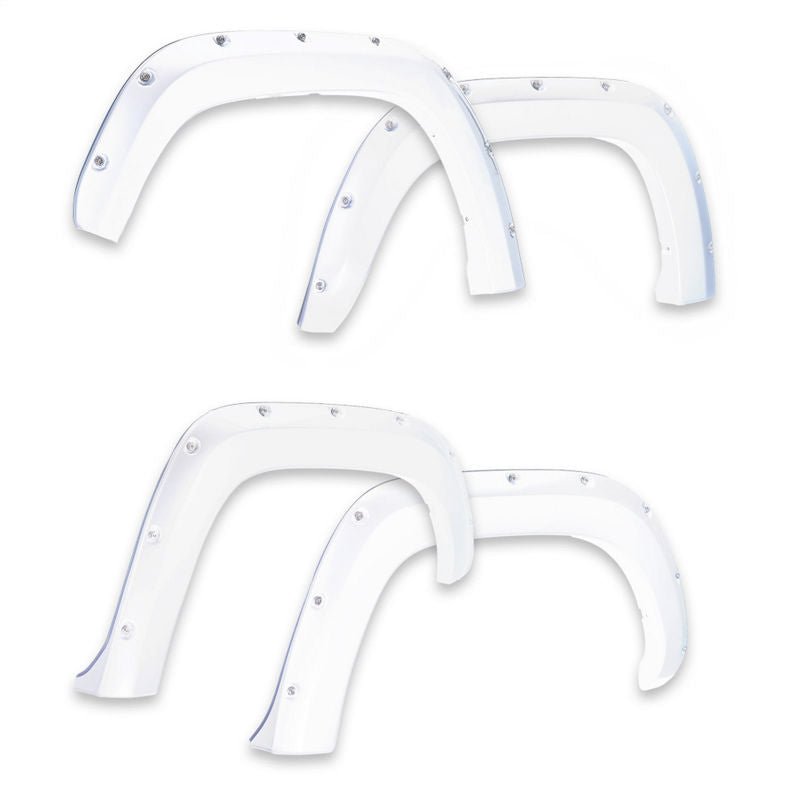 EGREGR 16+ Toyota Tacoma w/Mudflap Bolt - On Look Color Match Fender Flares - Set - Super White