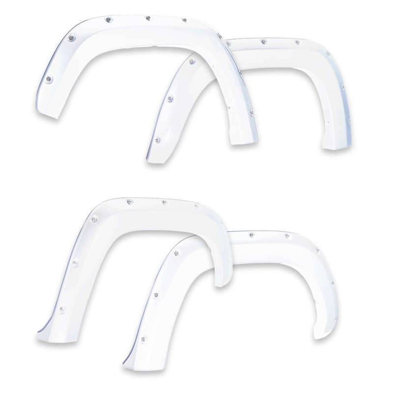 EGREGR 16+ Toyota Tacoma w/Mudflap Bolt - On Look Color Match Fender Flares - Set - Super White