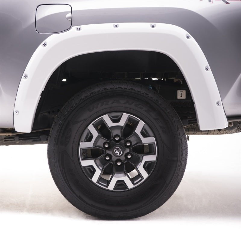 EGREGR 16+ Toyota Tacoma w/Mudflap Bolt - On Look Color Match Fender Flares - Set - Super White