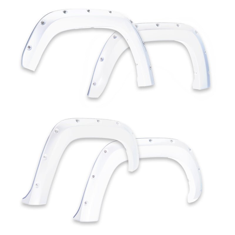EGREGR 16+ Toyota Tacoma w/Mudflap Bolt - On Look Color Match Fender Flares - Set - Super White