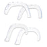 EGREGR 16+ Toyota Tacoma w/Mudflap Bolt - On Look Color Match Fender Flares - Set - Super White