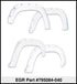 EGREGR 16+ Toyota Tacoma w/Mudflap Bolt - On Look Color Match Fender Flares - Set - Super White