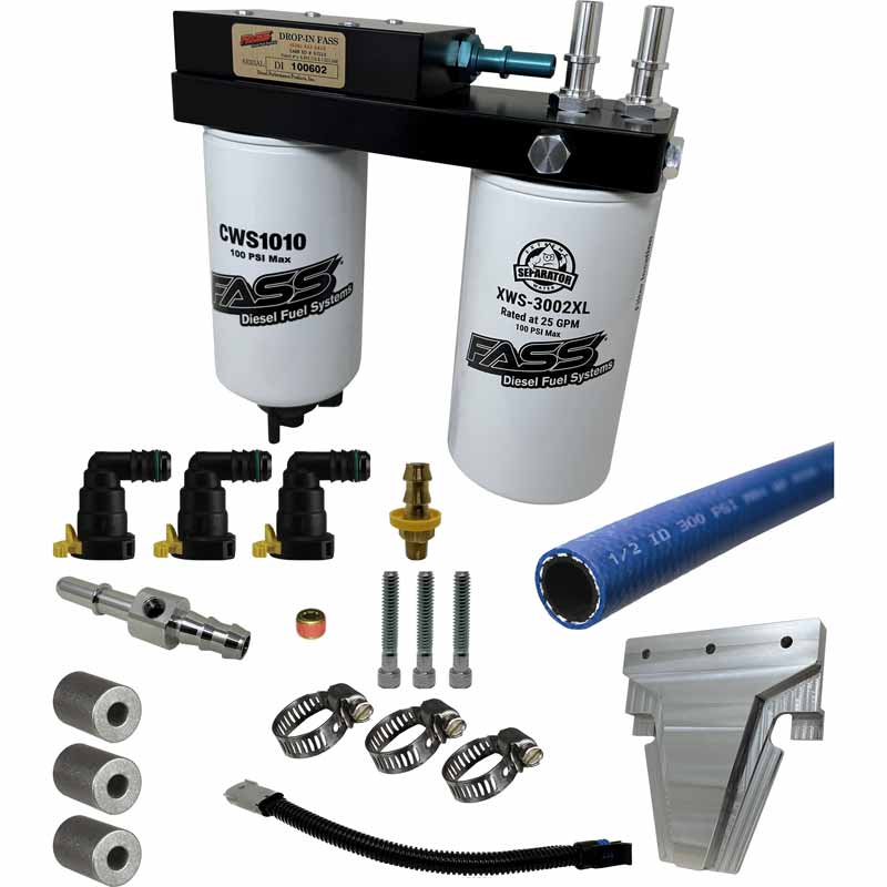 FASSFASS Fuel Systems Drop - In Series Fuel Filter System | Fits 2017 - 2024 Ford F - 250 F - 350 F - 450 6.7L Powerstroke