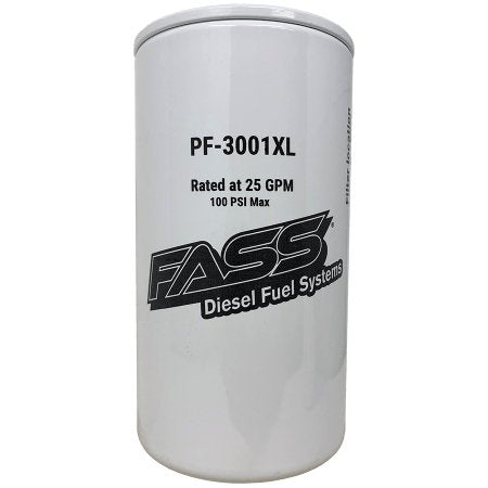 FASSFASS Extended Length Particulate Filter Titanium Signature Series Wire Mesh White