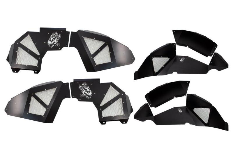 Fishbone OffroadFishbone Offroad 2018+ Jeep Wrangler JL Front/Rear Set of 4 Aluminum - Blk Powdercoat Inner Fenders