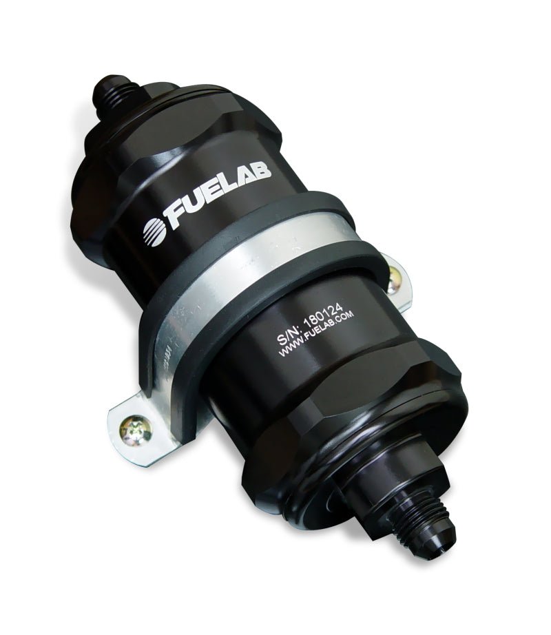 FuelabFuelab 818 In - Line Fuel Filter Standard - 10AN In/Out 40 Micron Stainless - Black