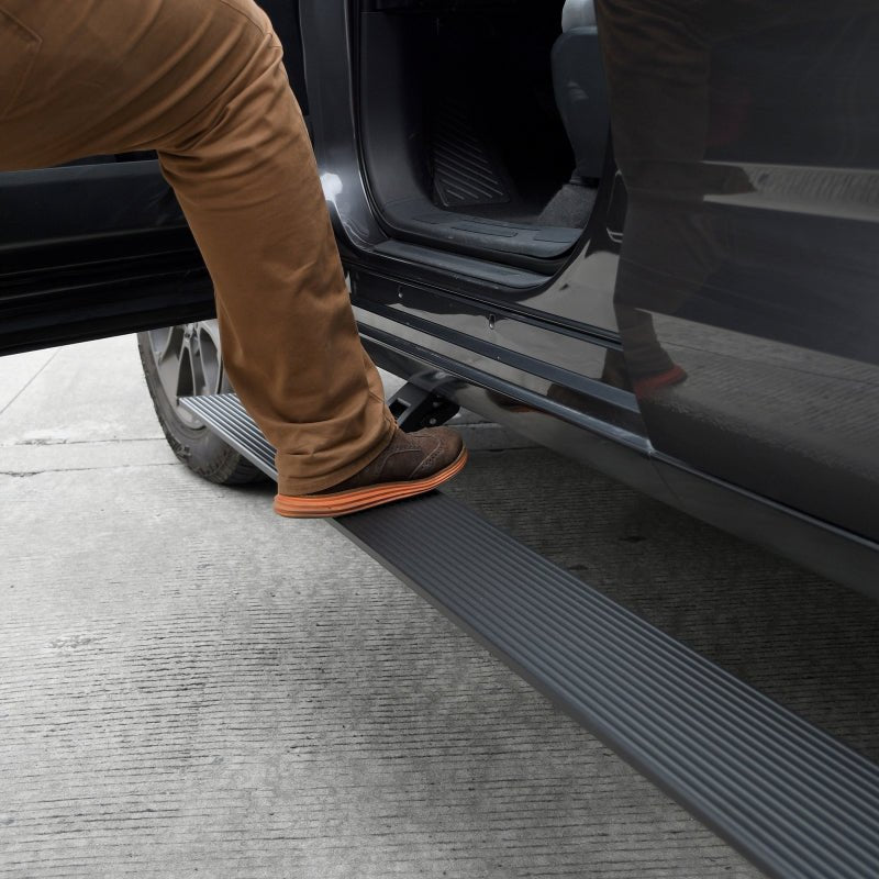 Go RhinoGo Rhino 21 - 23 Ford Bronco 2dr E - BOARD E1 Electric Running Board Kit (No Drill) - Tex. Blk