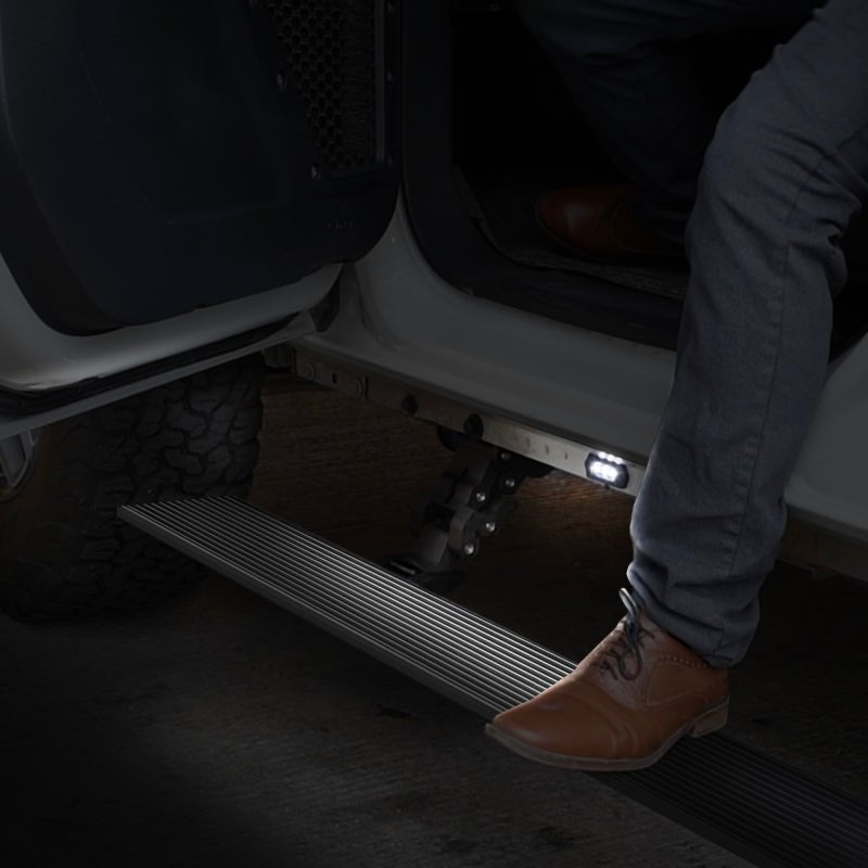 Go RhinoGo Rhino 18 - 23 Jeep Wrangler 2dr E - BOARD E1 Electric Running Board Kit (No Drill) - Tex. Blk