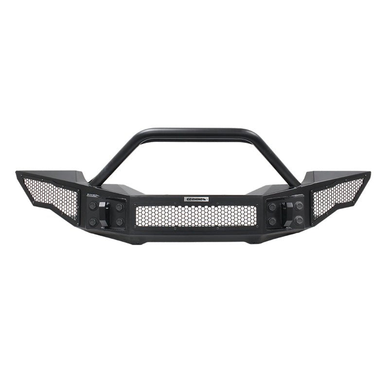 Go RhinoGo Rhino 07 - 20 Jeep Wrangler JL/JLU/JK/JKU/Gladiator JT Rockline Full Width Bumper w/ Overrider