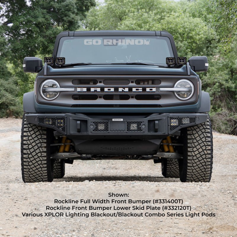 Go RhinoGo Rhino 21 - 24 Ford Bronco (2 and 4 Door) Rockline Full Width Bumper